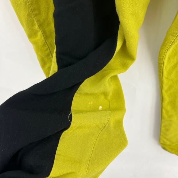 Fetish Blues (L) (34) Men's American VINTAGE 90's Yellow Black Loose Fit Pants - Picture 7 of 10